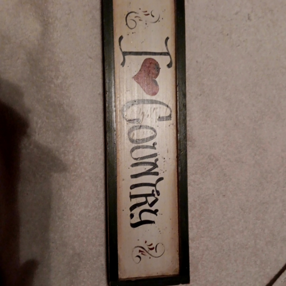 Plaque ( I ❤️ Country wall plaque)